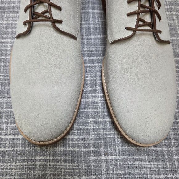 Johnston & Murphy Ellington Plain Toe Oxford Shoe Men's 10M Ivory/Bone Suede - Picture 5 of 14